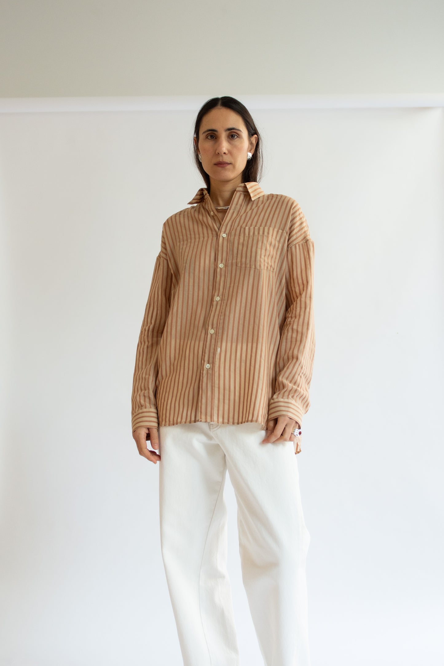 SUNFLOWER, Stable Shirt, Brown Stripe