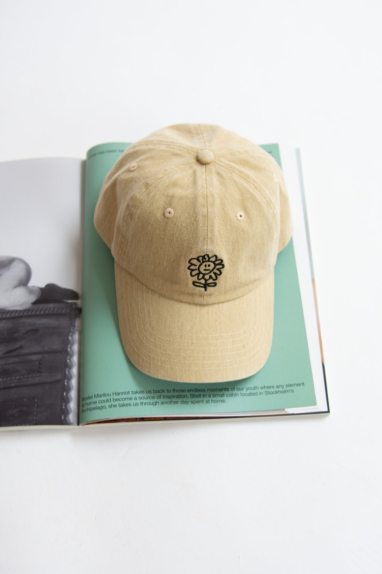 Sunflower, Logo dad cap washed twill, Sand