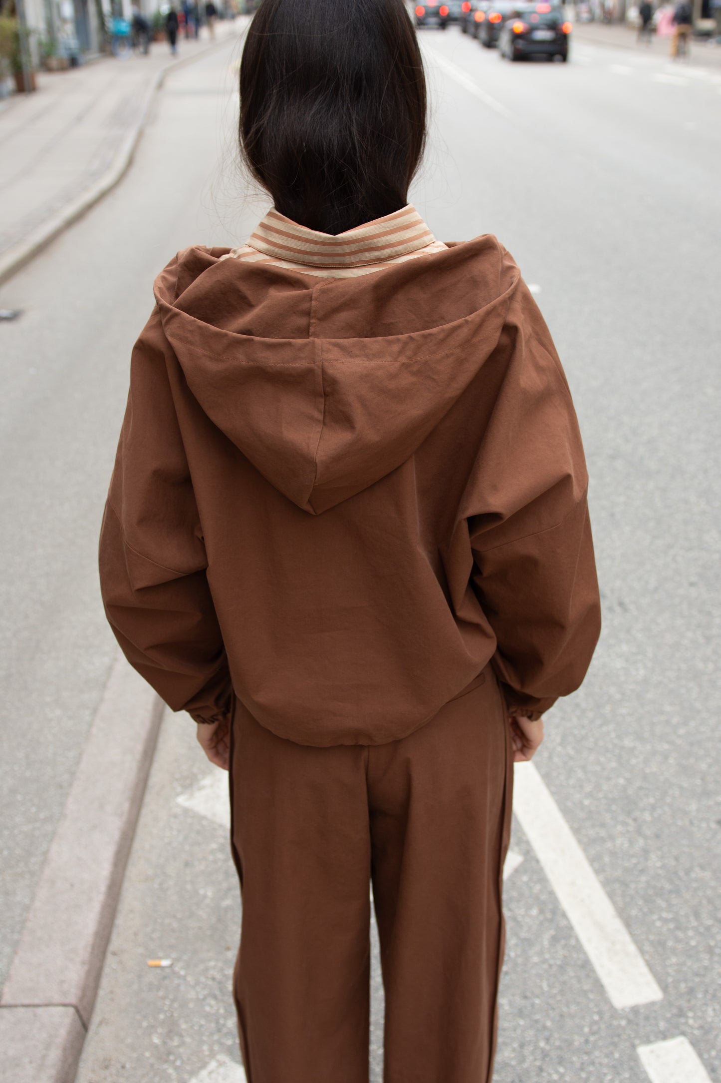 NOMIA, Zip Hooded Pullover, Russet