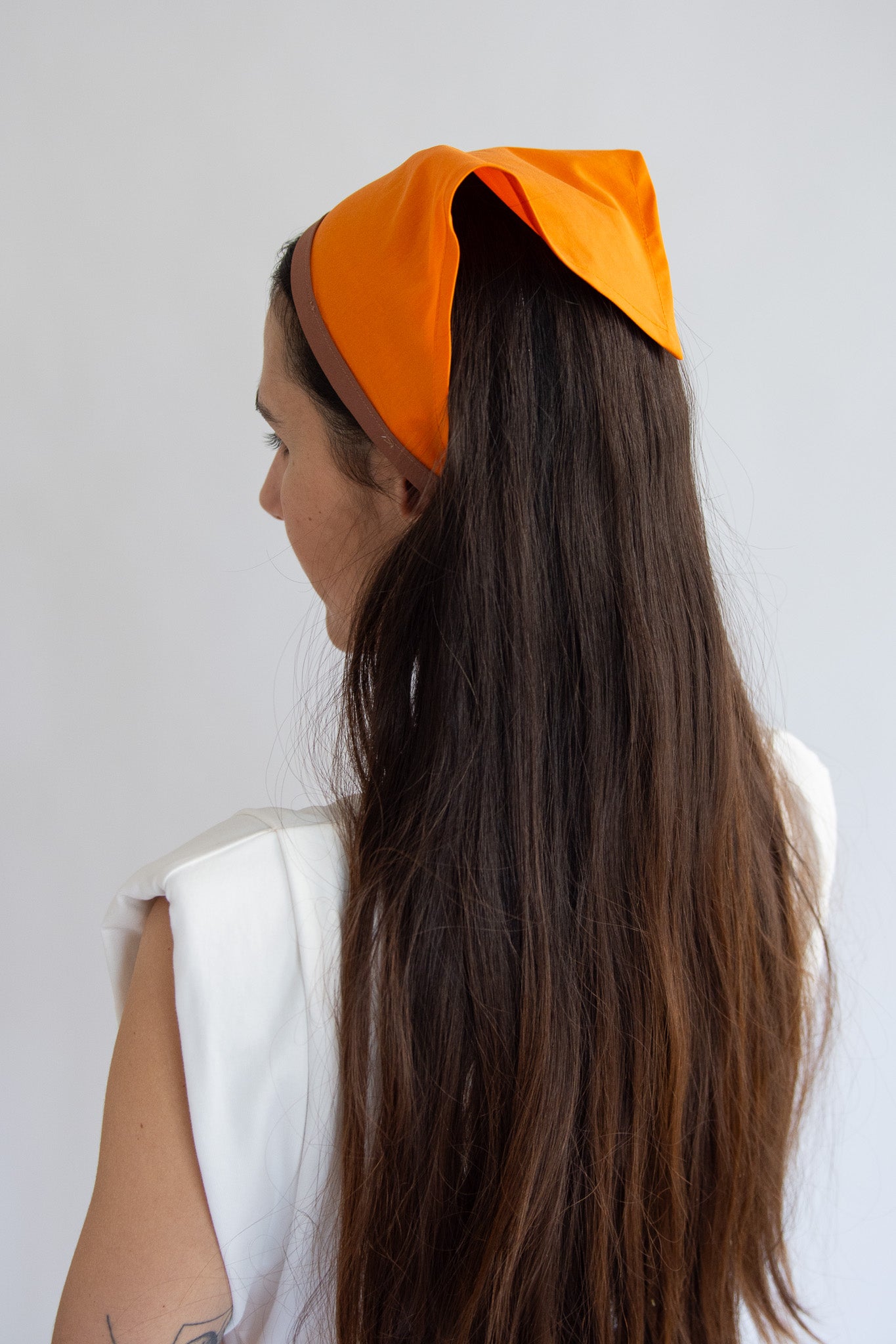 MR. LARKIN, Wilma Triangle Scarf, Safety Orange
