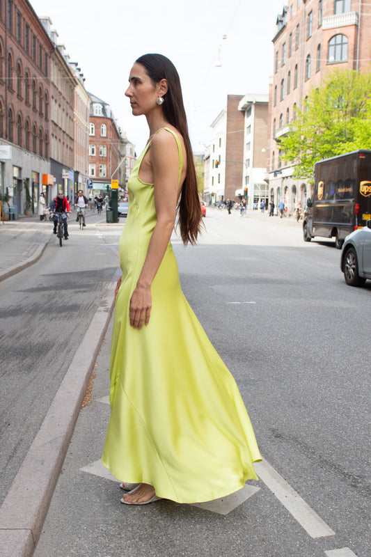 MR. LARKIN, Lee Slip Dress, Lime