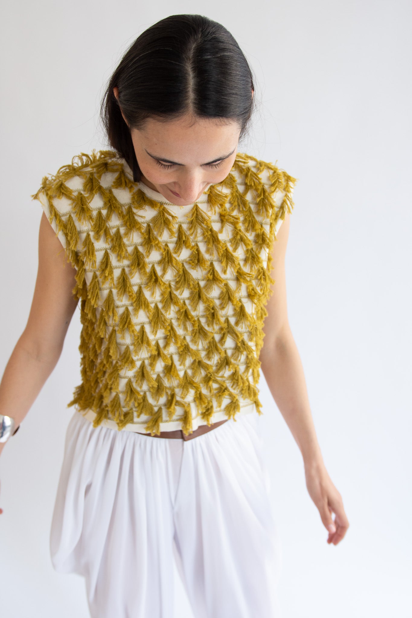 RACHEL COMEY, Hazlitt Top, Cream/Mustard