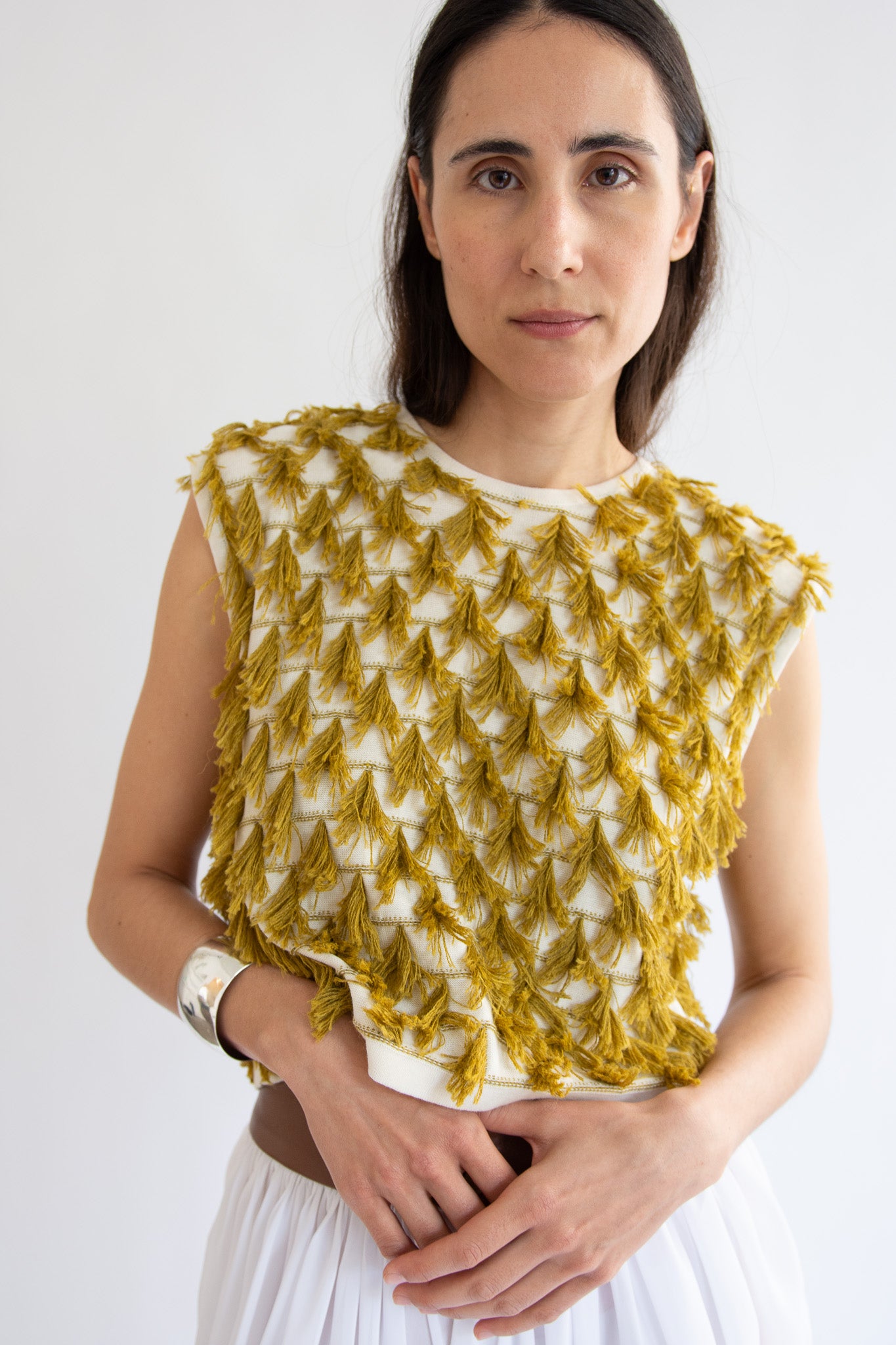 RACHEL COMEY, Hazlitt Top, Cream/Mustard