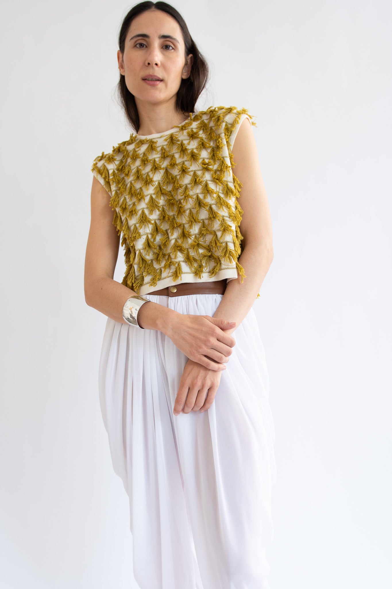 RACHEL COMEY, Hazlitt Top, Cream/Mustard