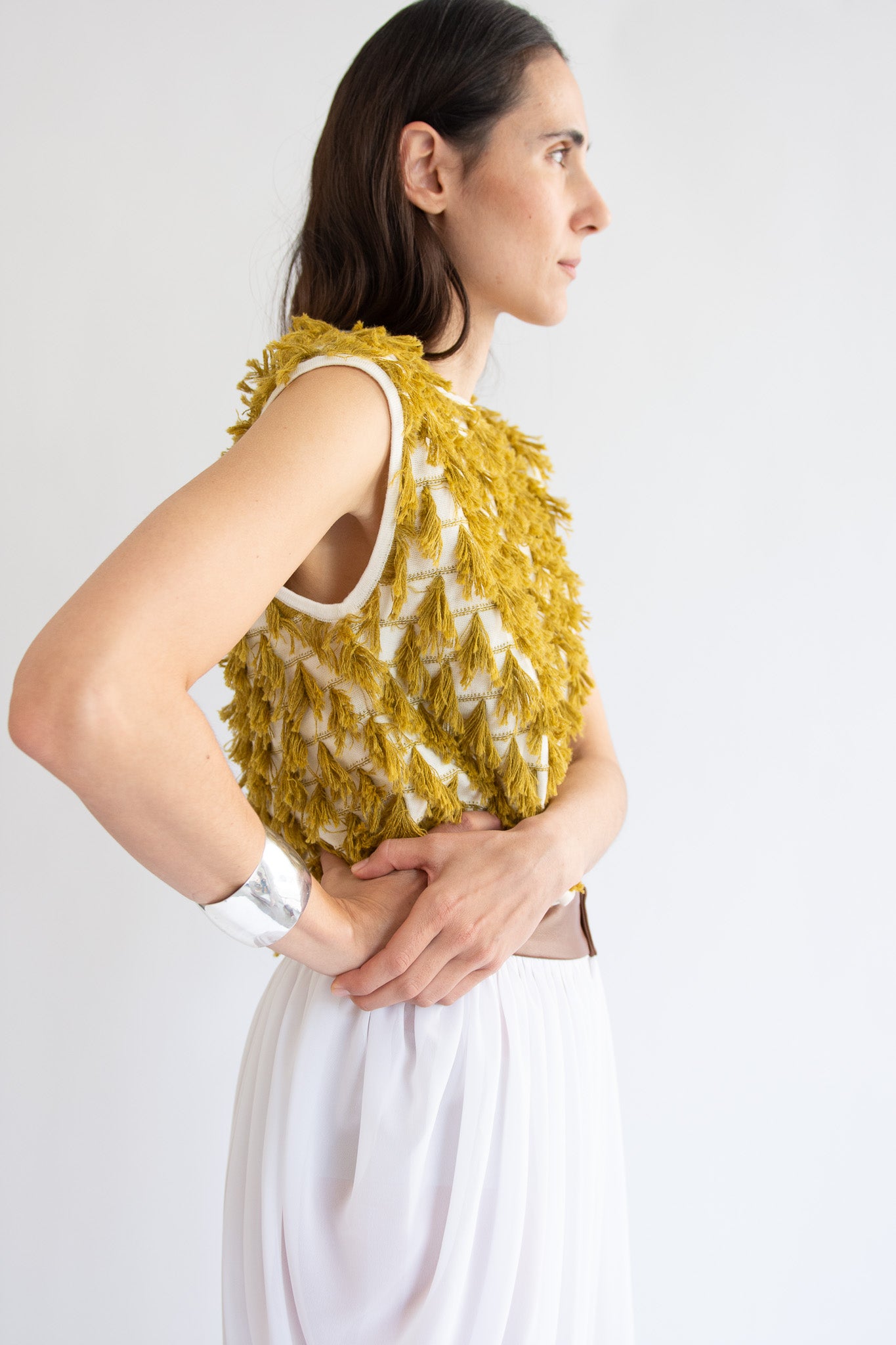RACHEL COMEY, Hazlitt Top, Cream/Mustard