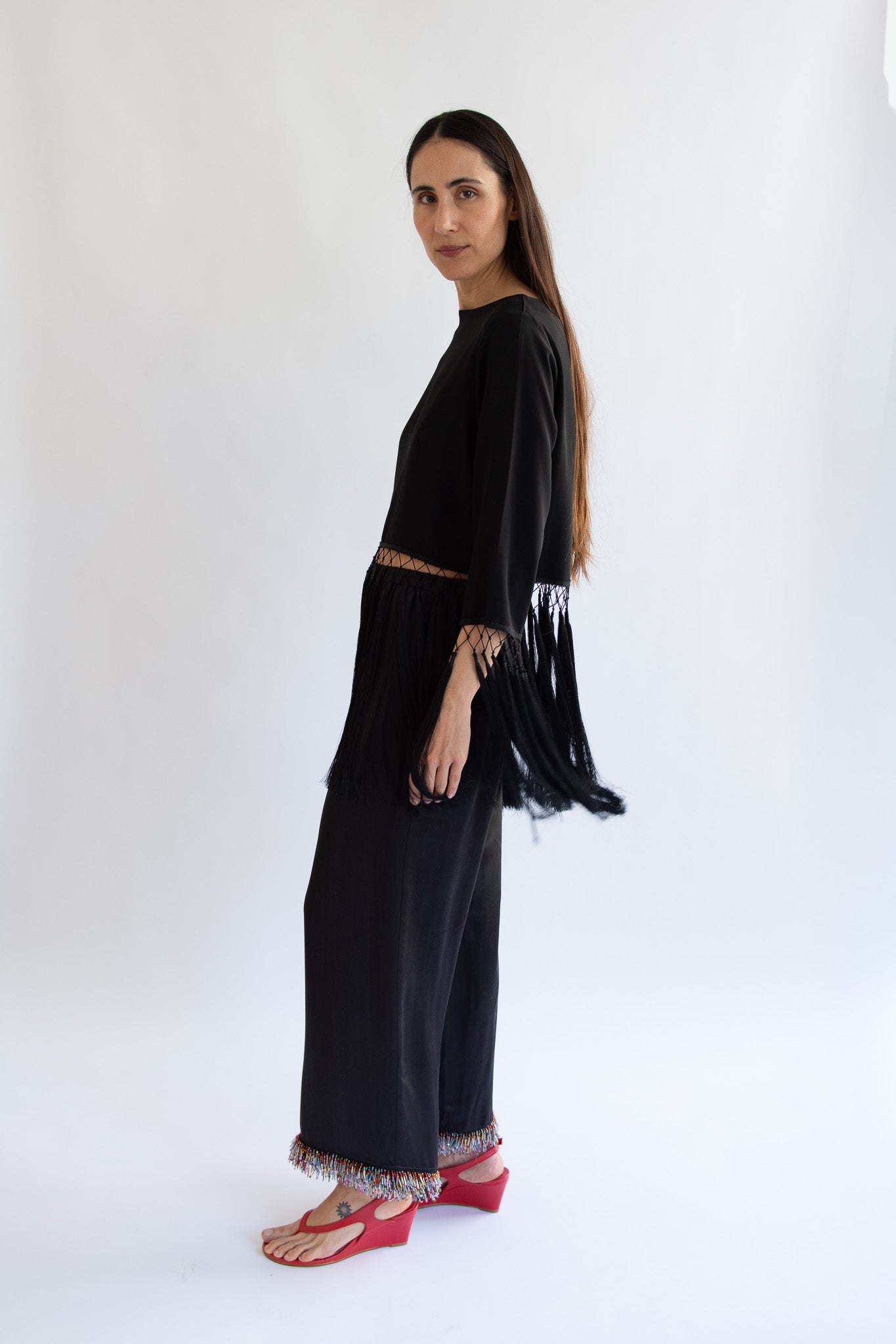 MR. LARKIN, Bella Bead Pants, Black