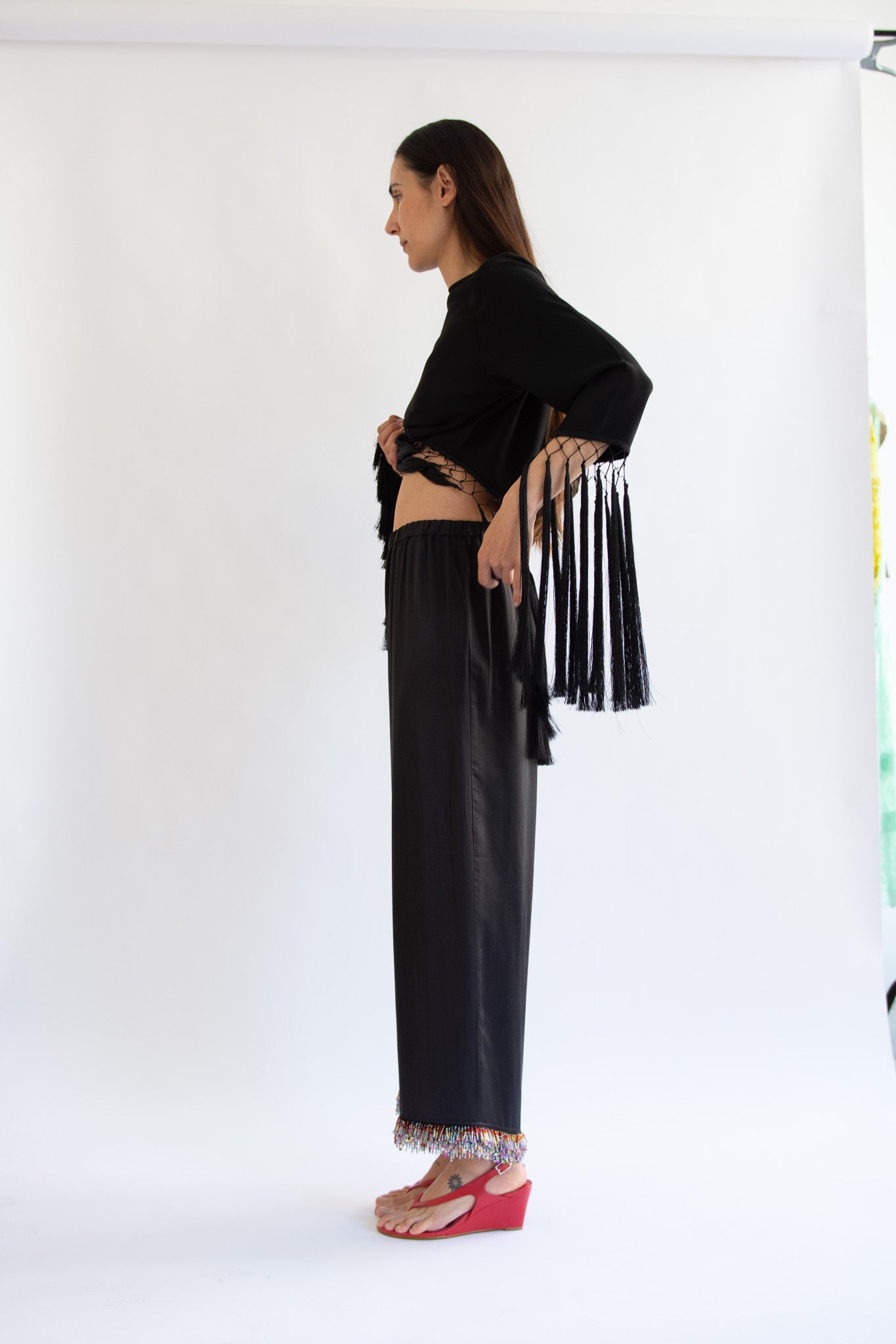 MR. LARKIN, Bella Bead Pants, Black