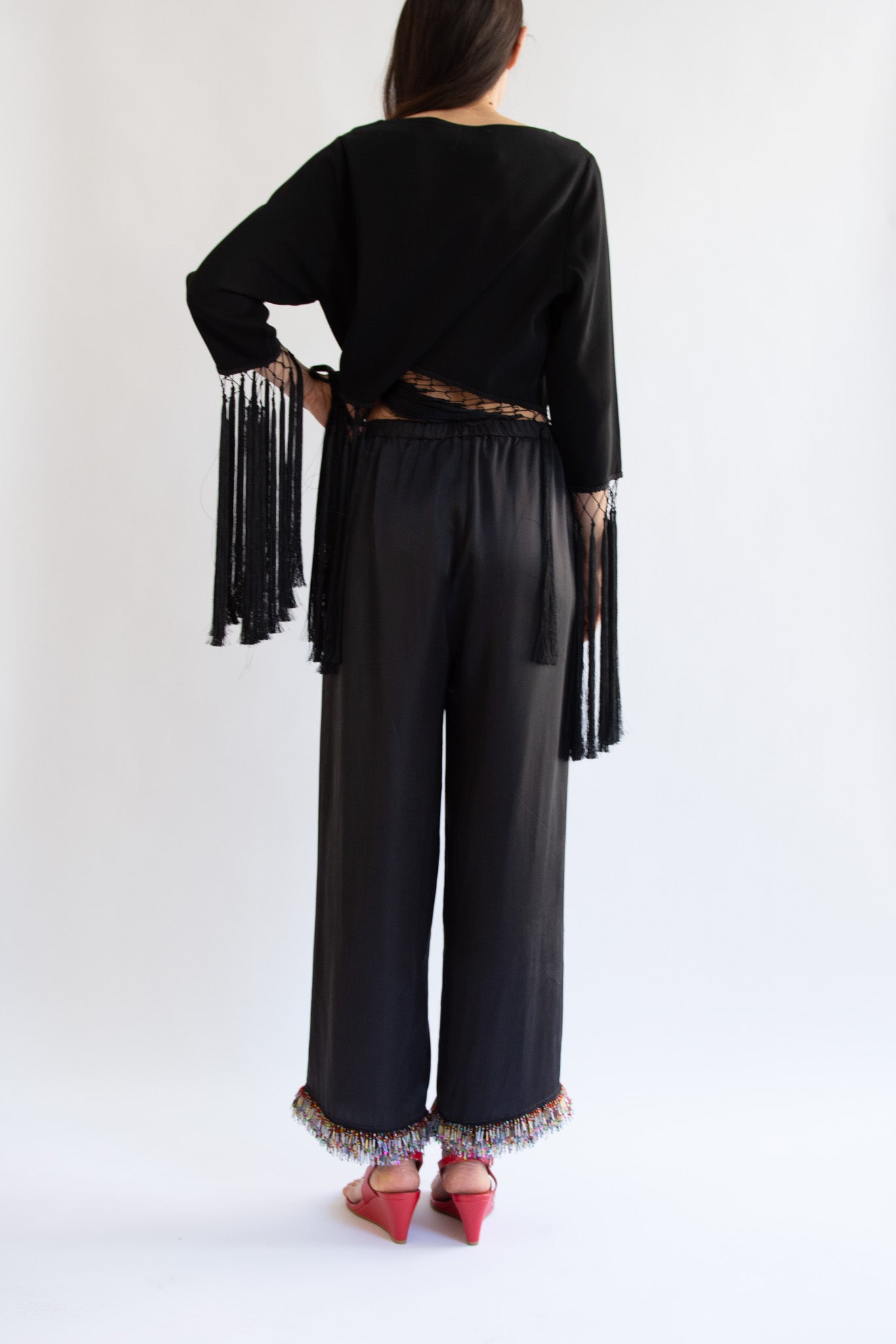 MR. LARKIN, Bella Bead Pants, Black