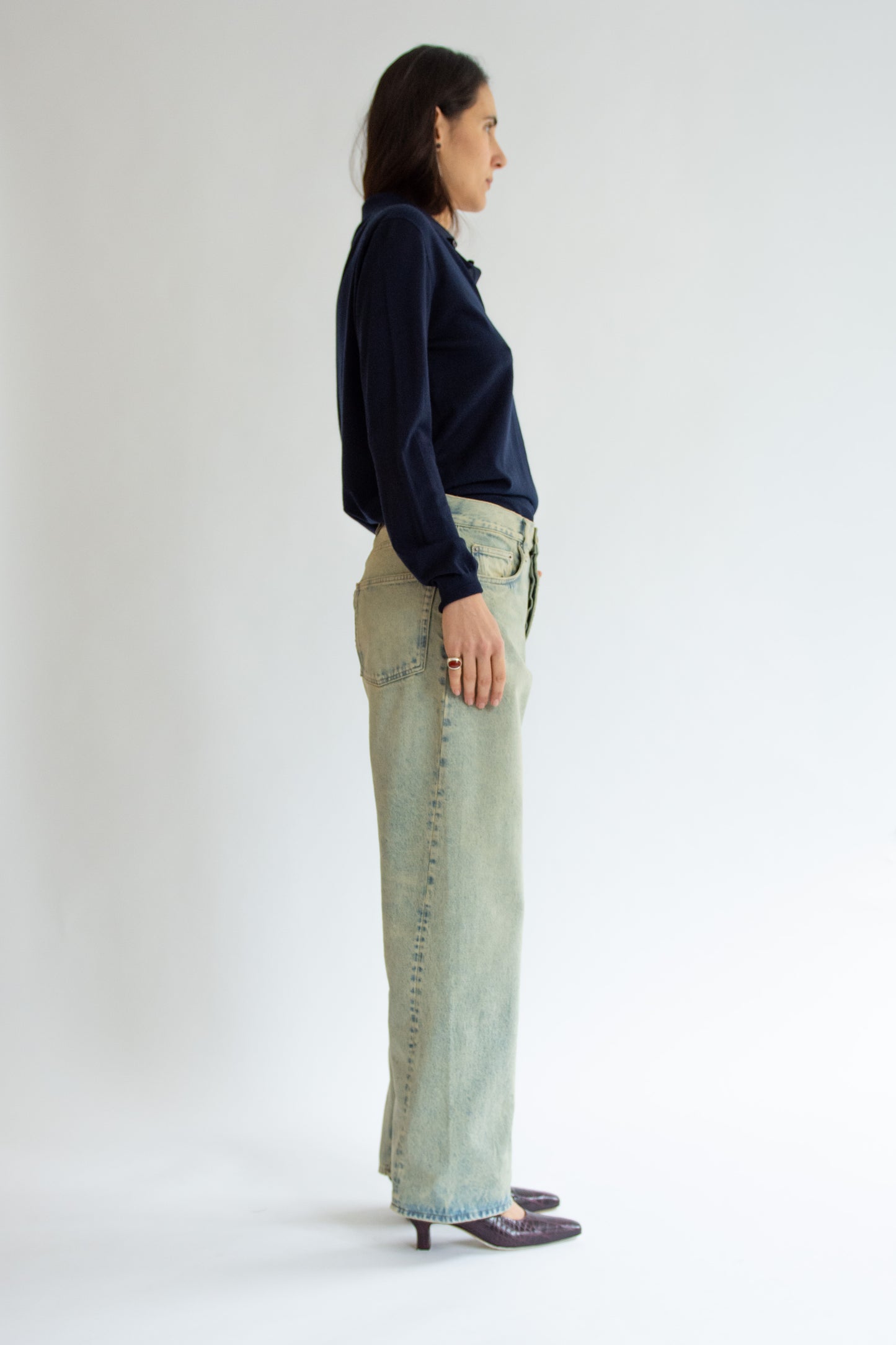 SUNFLOWER, Wide Twist Jean, Light Vintage Dust