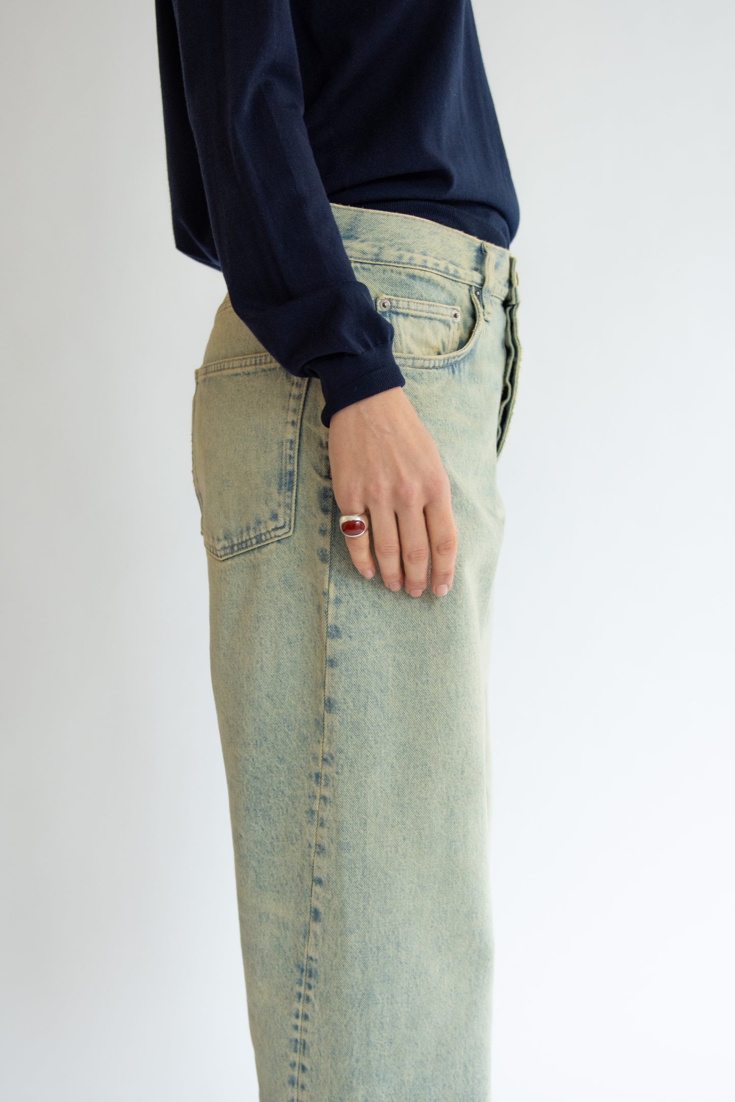 SUNFLOWER, Wide Twist Jean, Light Vintage Dust