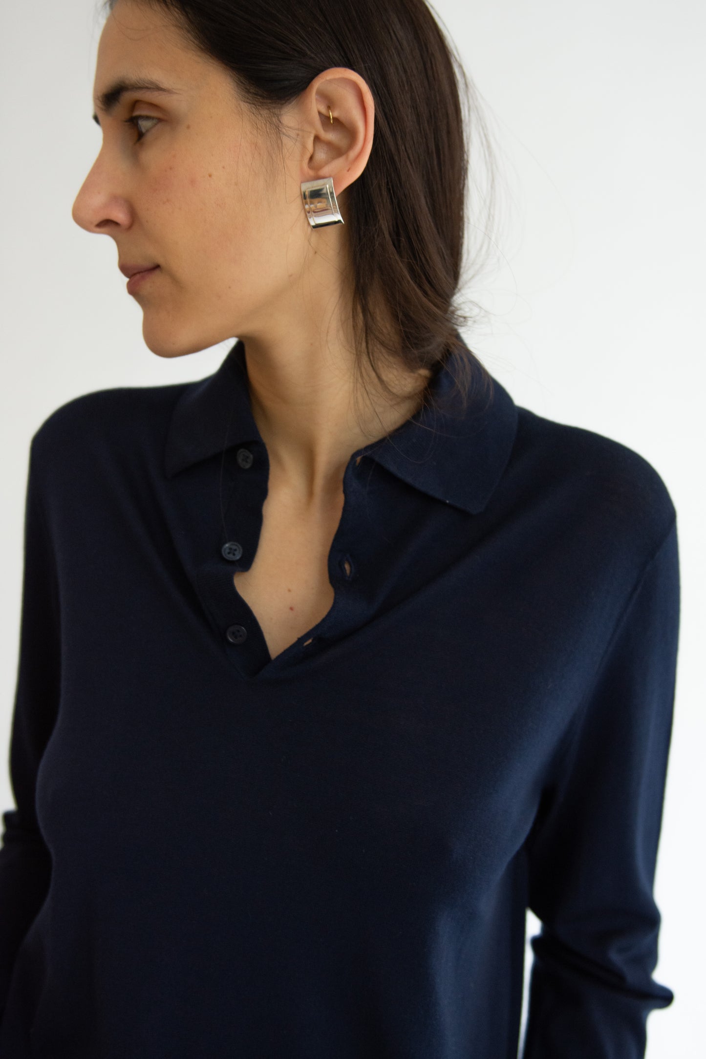 SUNFLOWER, Merino Polo, Navy