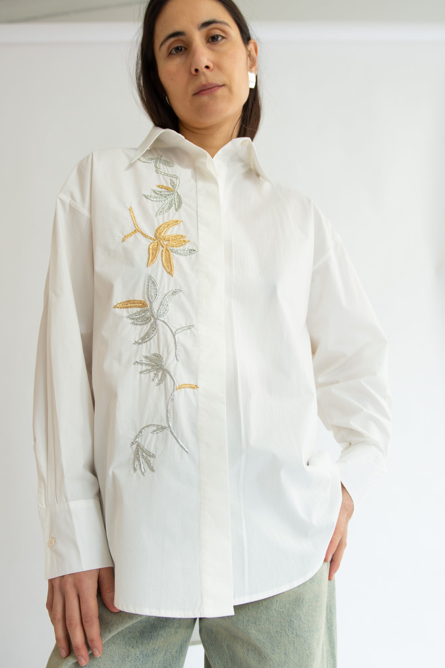 MR. LARKIN, King Mylar Shirt, Mylar Floral