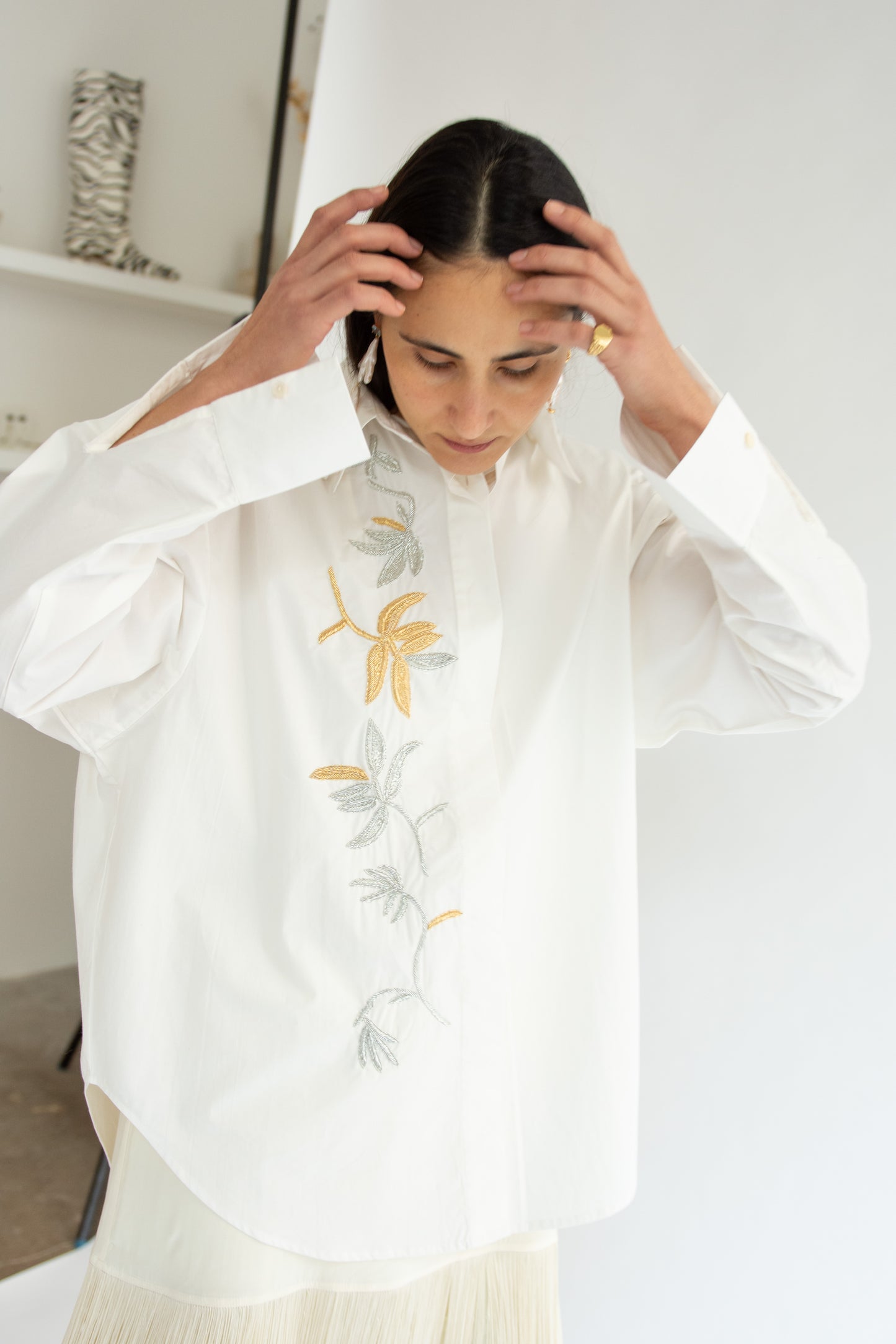 MR. LARKIN, King Mylar Shirt, Mylar Floral