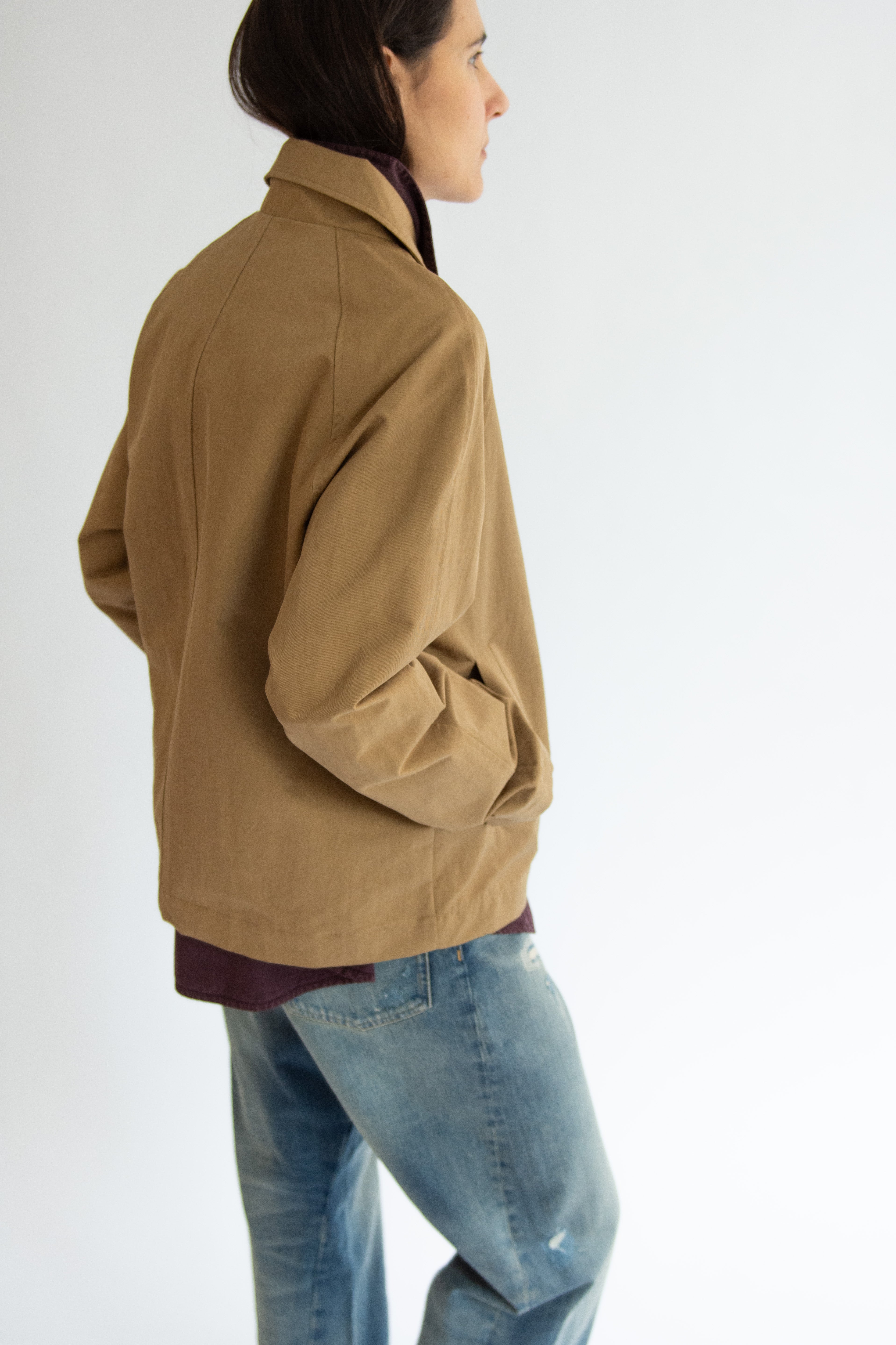SUNFLOWER, Short Raglan Coat, Dark Sand – Mr. Larkin