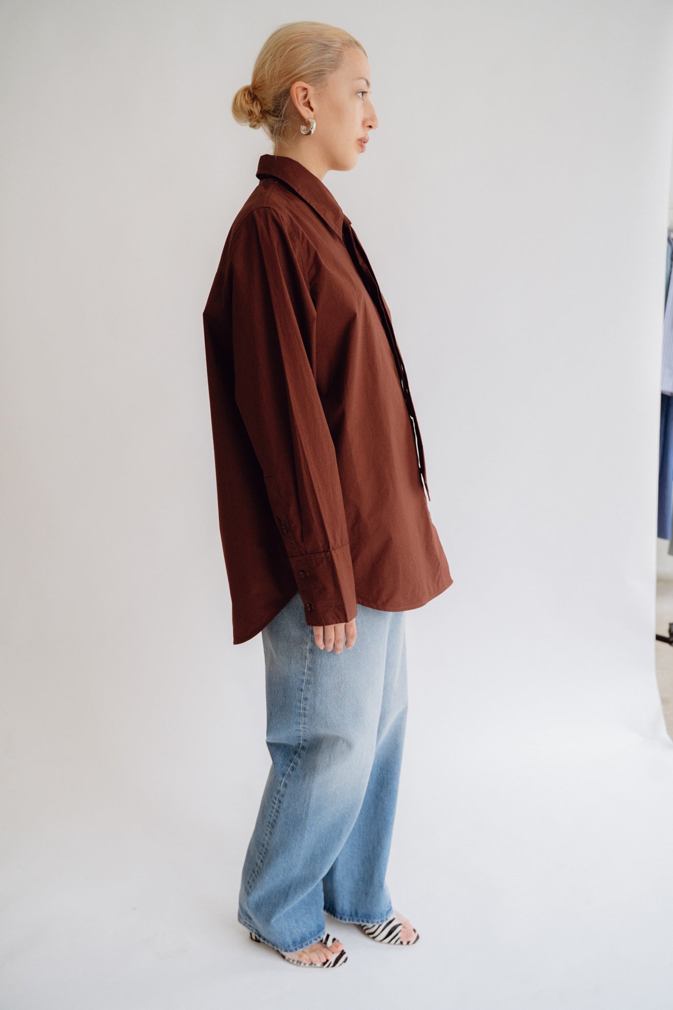 MR. LARKIN, Patty Tie Shirt, Mahogany