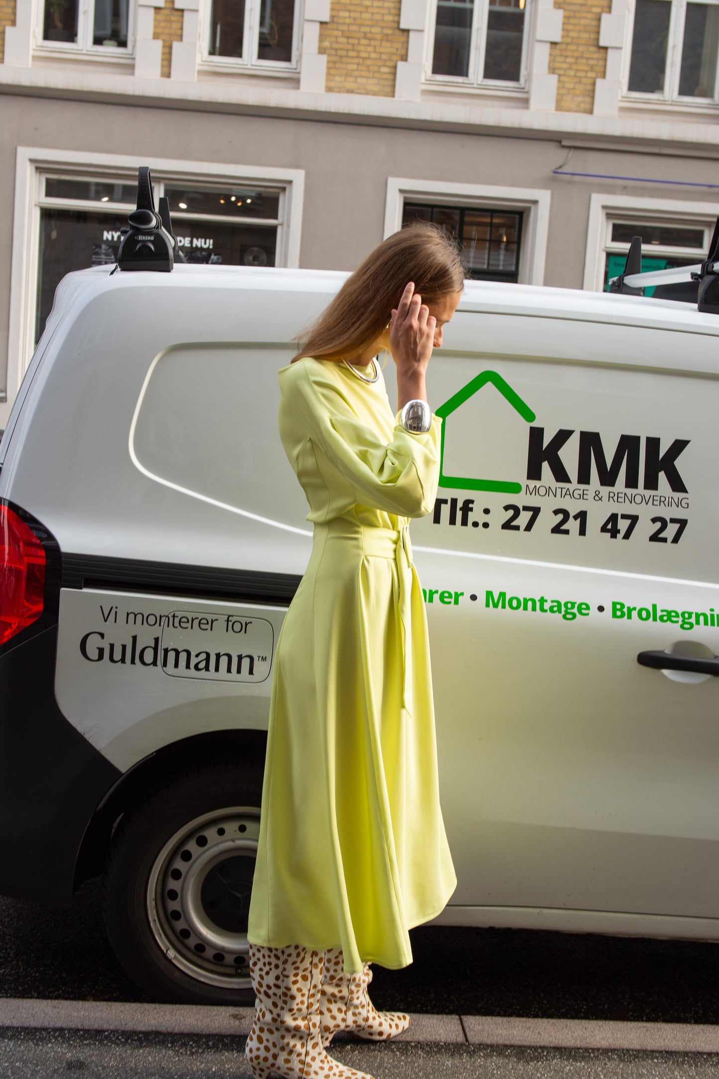MR. LARKIN, Orla Dress, Citron