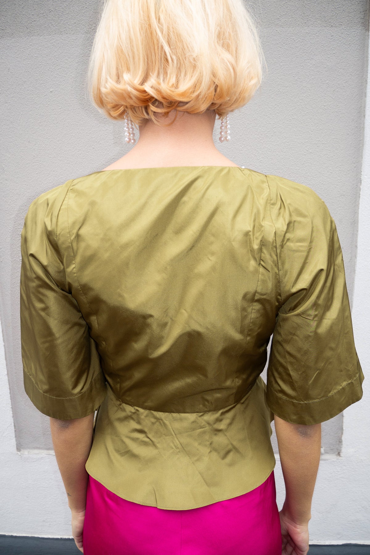 MR. LARKIN, Paloma Wrap Top, Olive