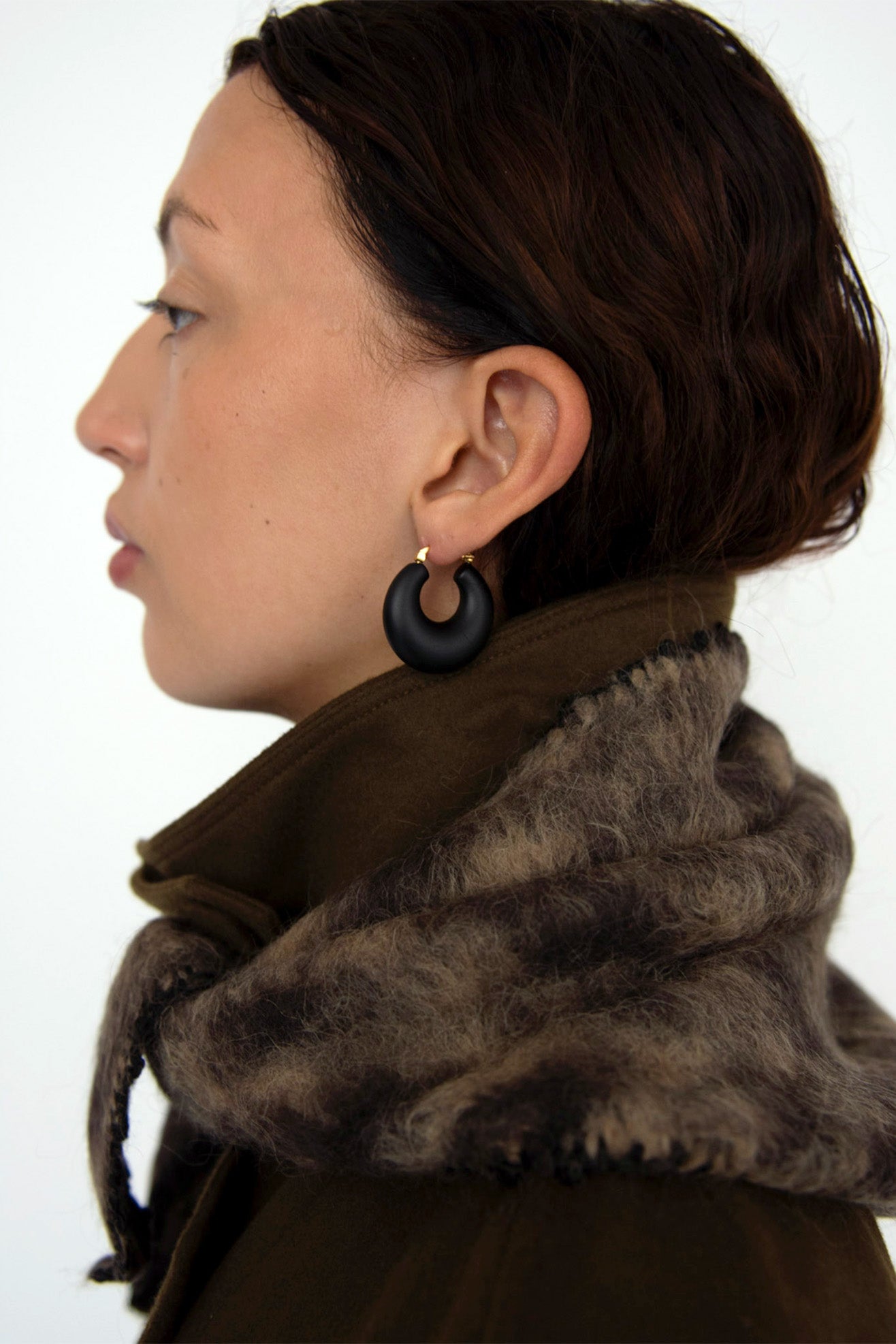 RACHEL COMEY, Grass Earrings, Black Matte