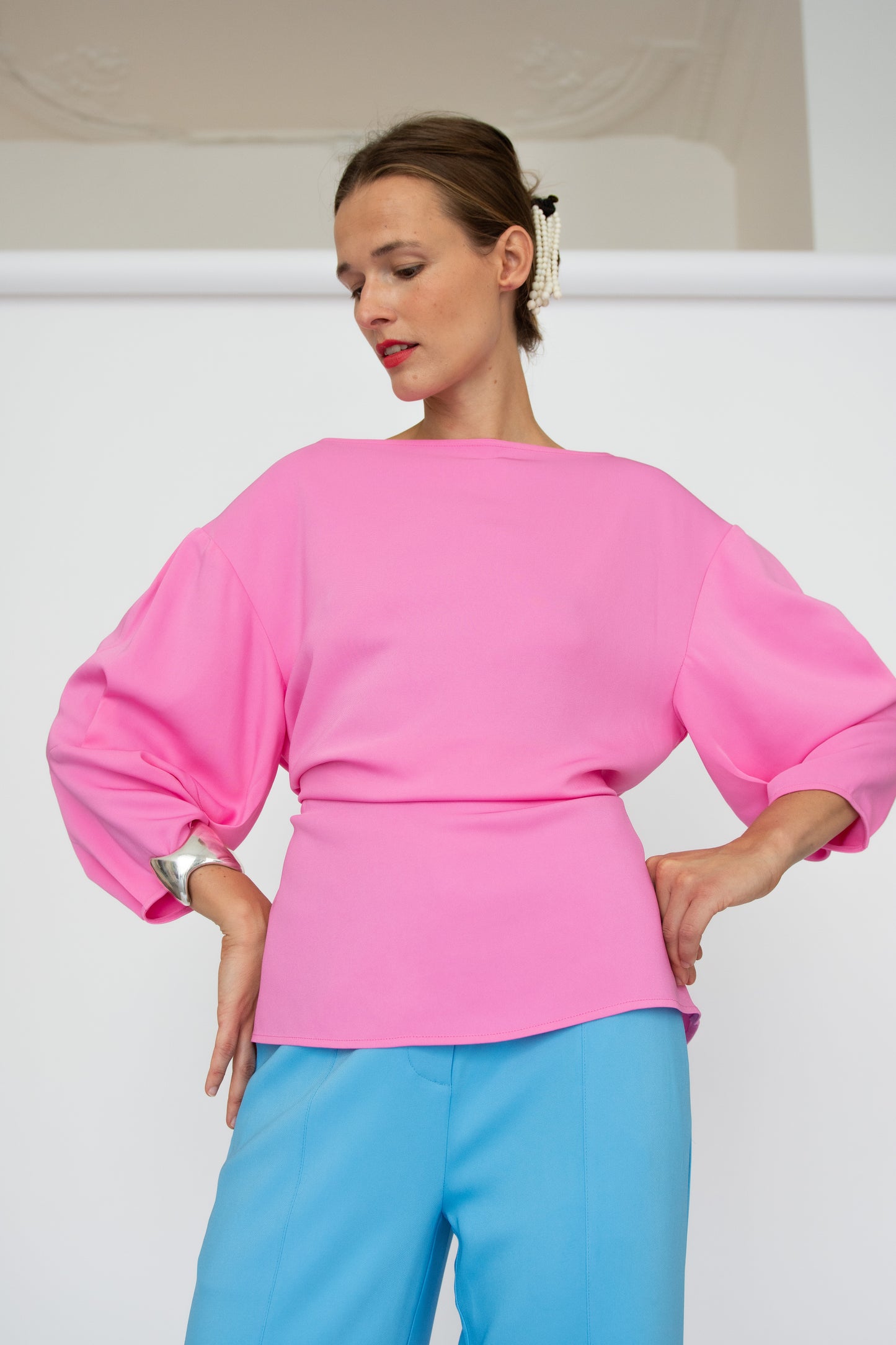 MR. LARKIN, Sloane Top, Candy Pink (Pre Order Ships by Sept 26th)