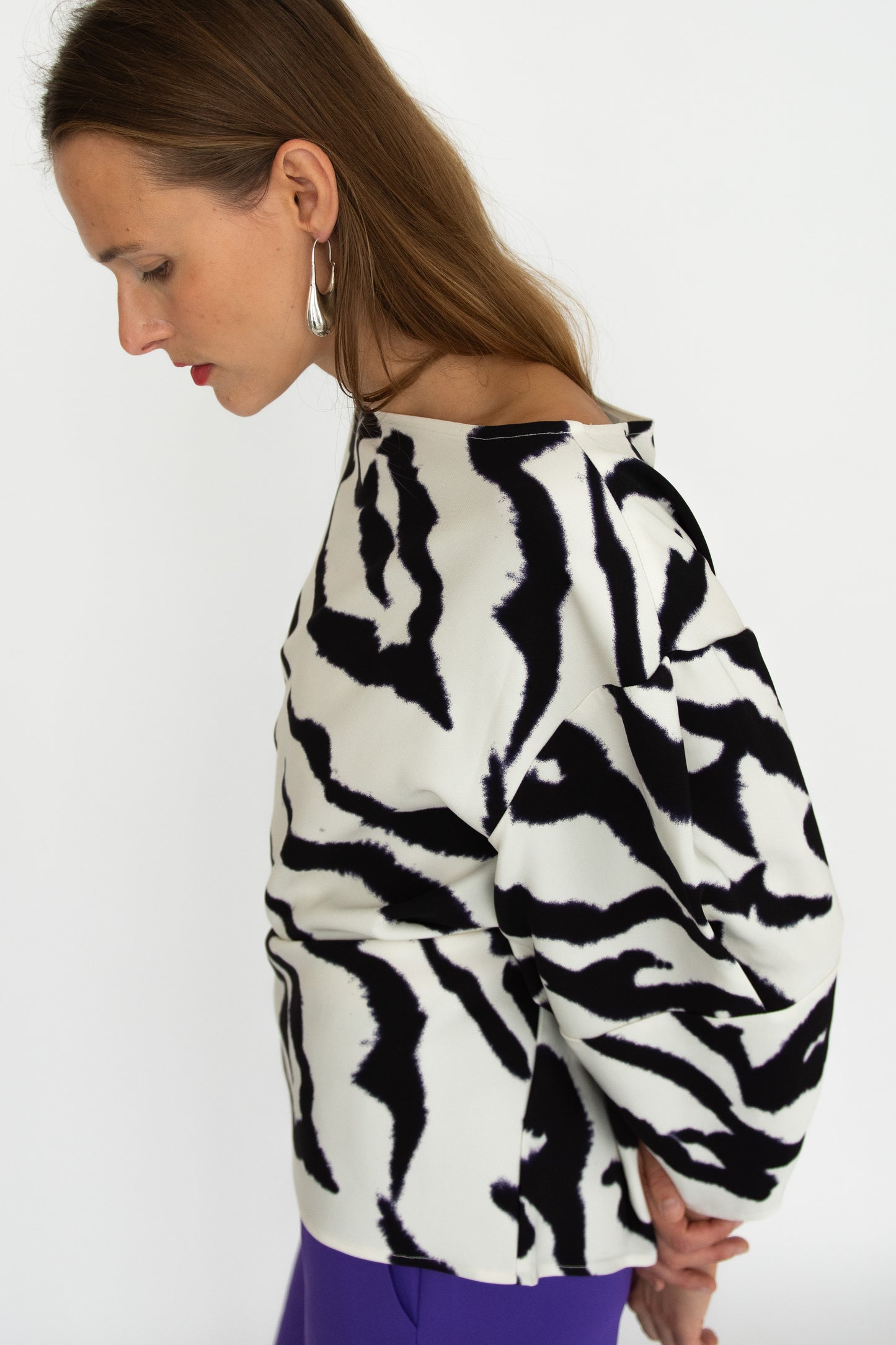 MR. LARKIN, Sloane Top, Zebra Ivory (Pre Order Ships by Sept 26th)