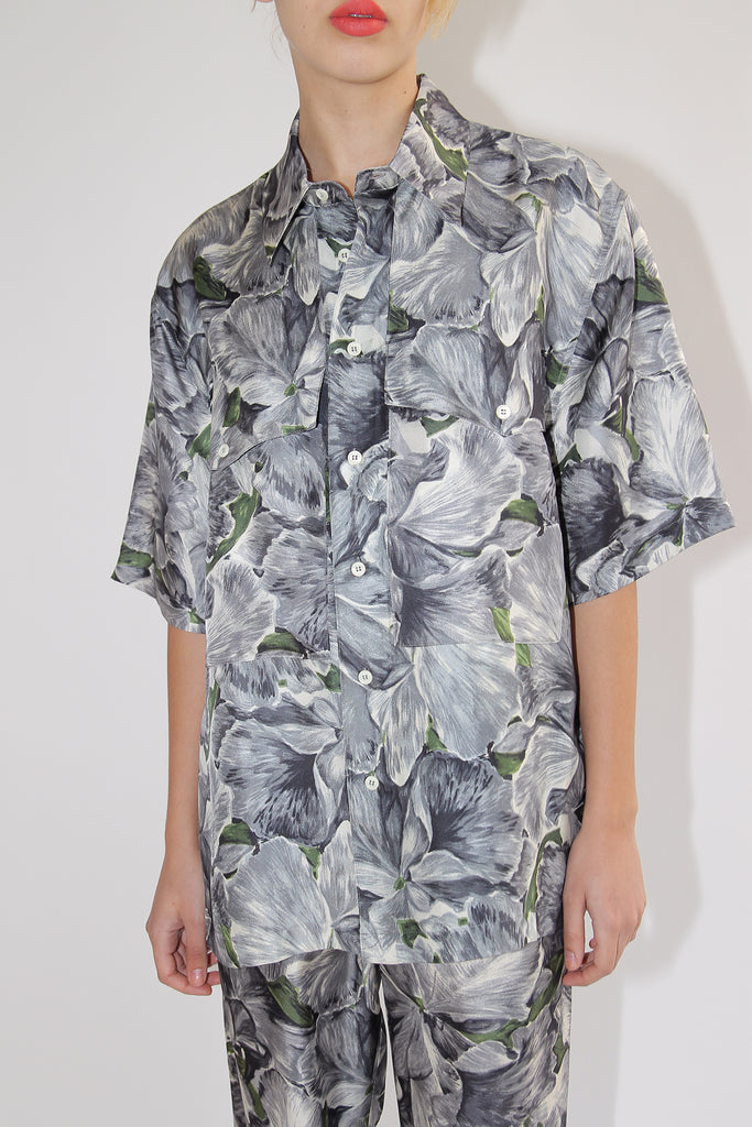 SUNFLOWER, Silk Shirt AOP, Floral Print