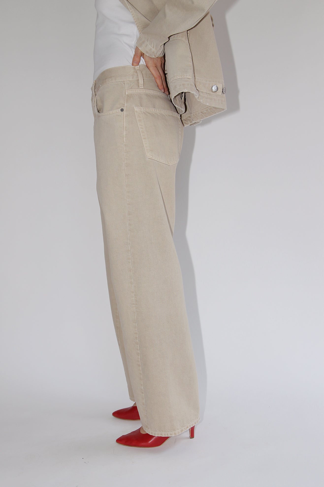 SUNFLOWER, Wide Twist Jeans, Vintage Sand