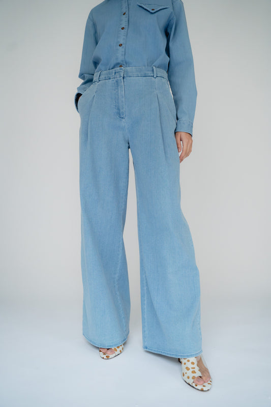 THE GARMENT, Merci Wide Pants, Medium Blue