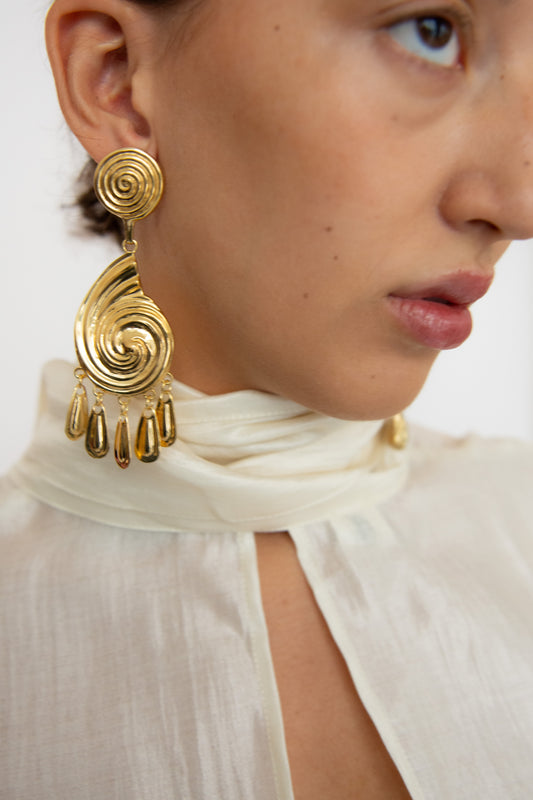 JUJU VERA, Eliza Earrings, Gold