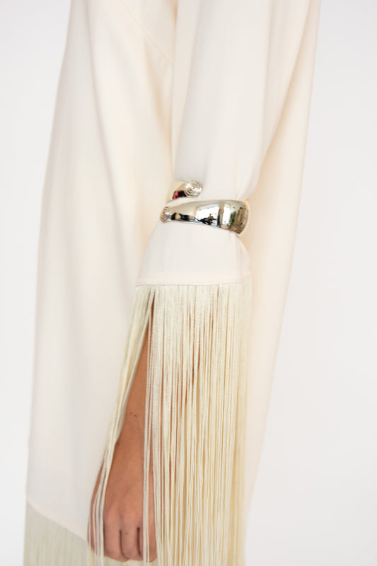 JUJU VERA, Olympia Arm Band, White Brass