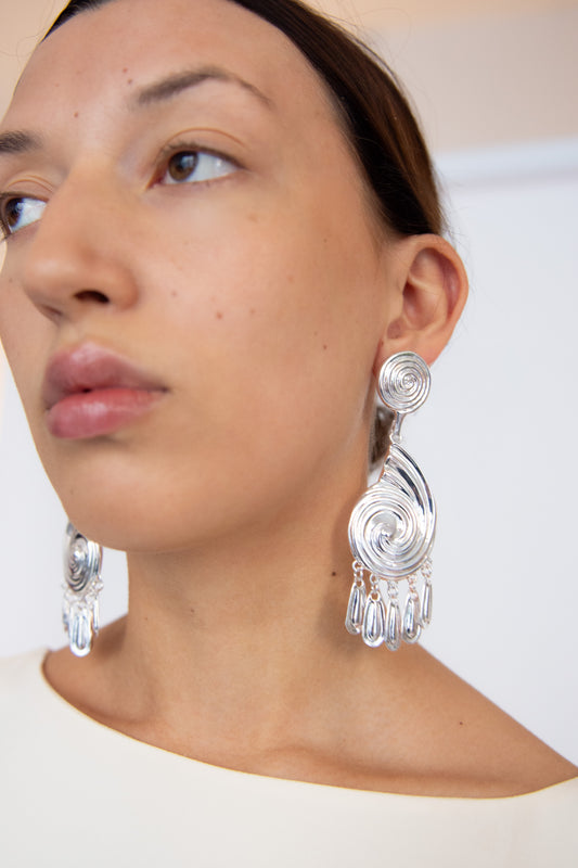 JUJU VERA, Eliza Earrings, Silver