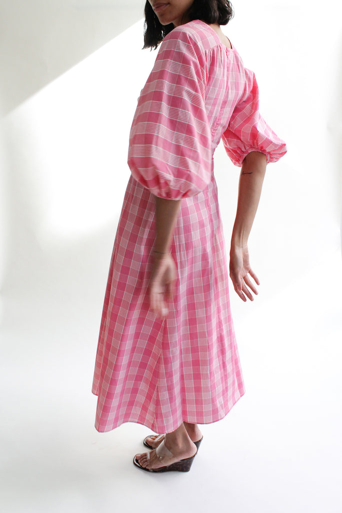 CARON CALLAHAN, Evan Dress, Pink Plaid
