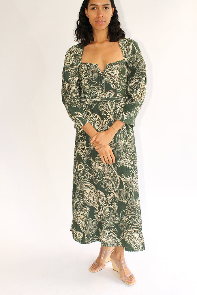 MARA HOFFMAN, Violeta Dress, Green/Cream