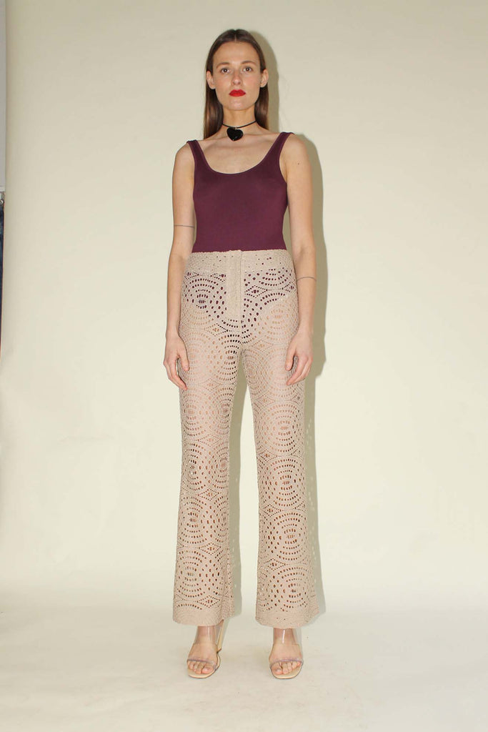 MR. LARKIN, Annie Lace Pant, Taupe