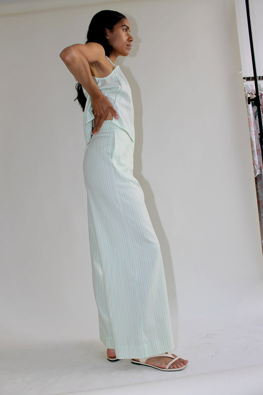 MR. LARKIN, Bea Pants, Mint Stripe