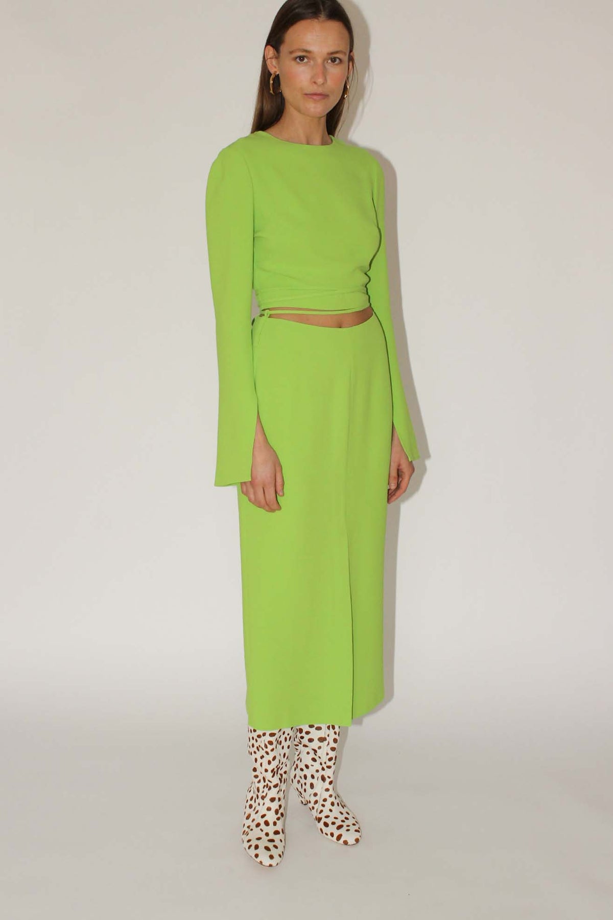 MR. LARKIN, Lou Lou Tie Skirt, Lime