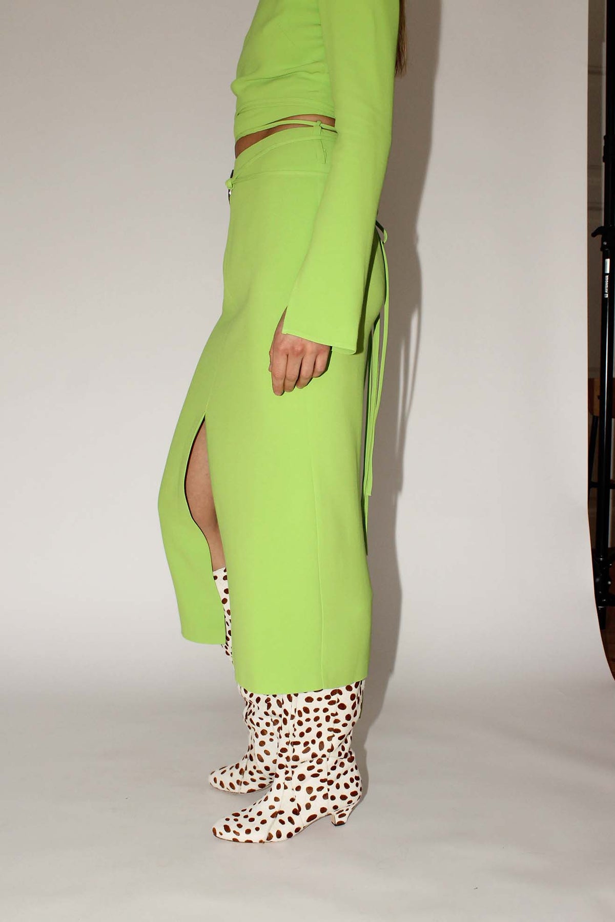 MR. LARKIN, Lou Lou Tie Skirt, Lime