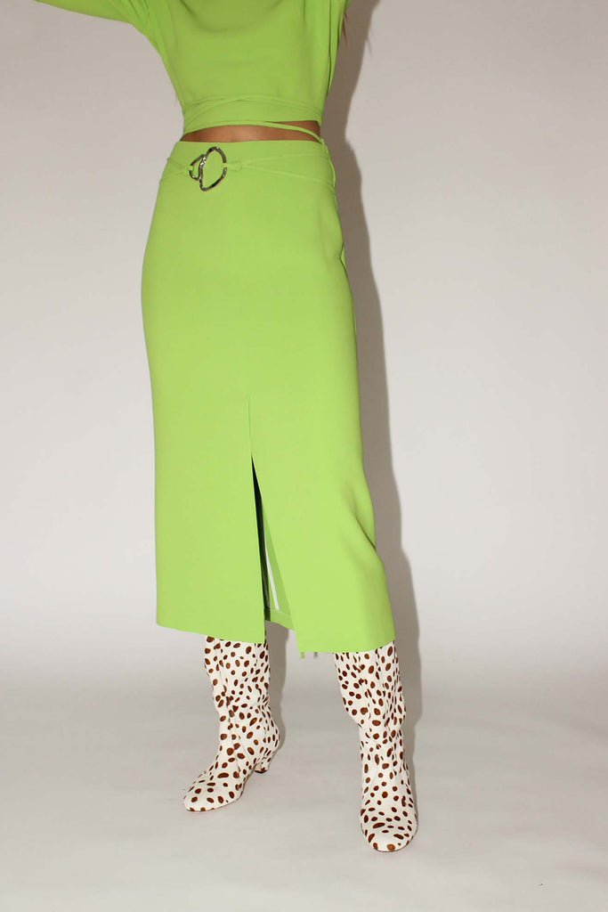 MR. LARKIN, Lou Lou Tie Skirt, Lime