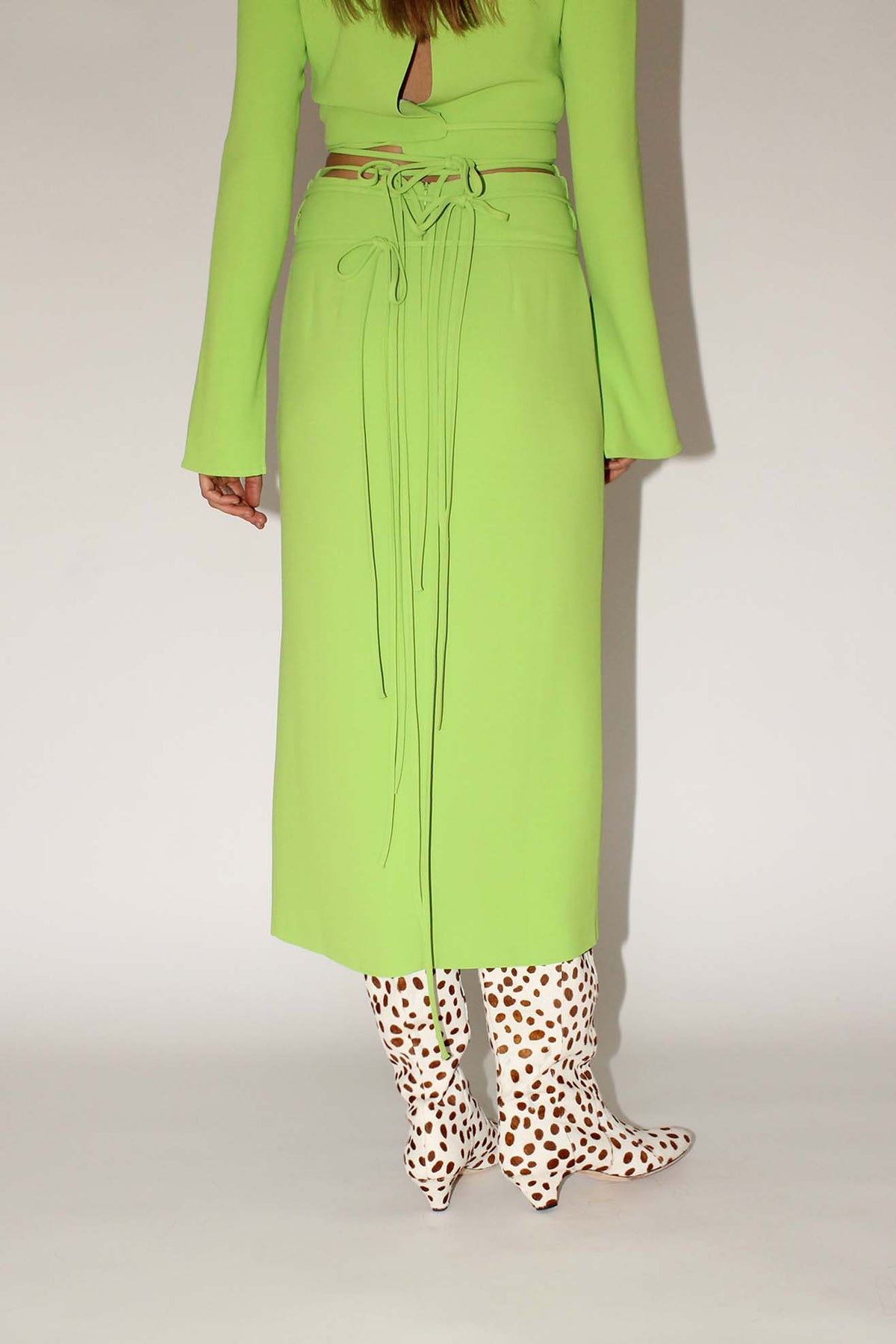 MR. LARKIN, Lou Lou Tie Skirt, Lime