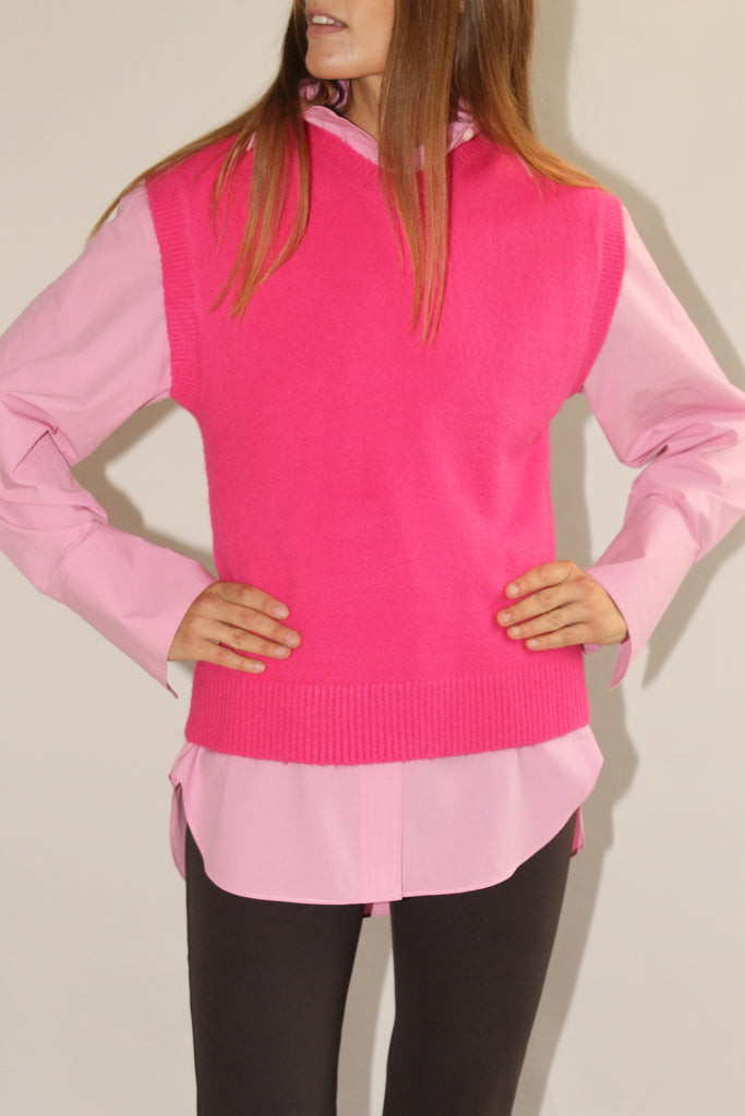 NOMIA, Sleeveless Vest, Hot Pink