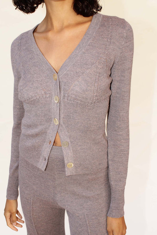 ARCHIVE SAMPLE-RACHEL COMEY, Bruna Cardigan, Lavender